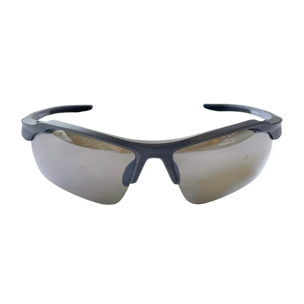 Impulse Sport Sunglasses Gray Silver Mirror Wraparound Y2K Cycling Running Mens
